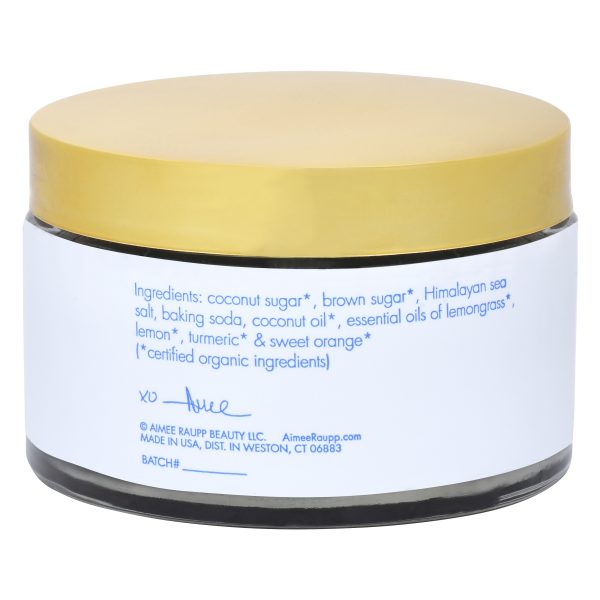 Image of Back of Organic Coconut Sugar Scrub Jar